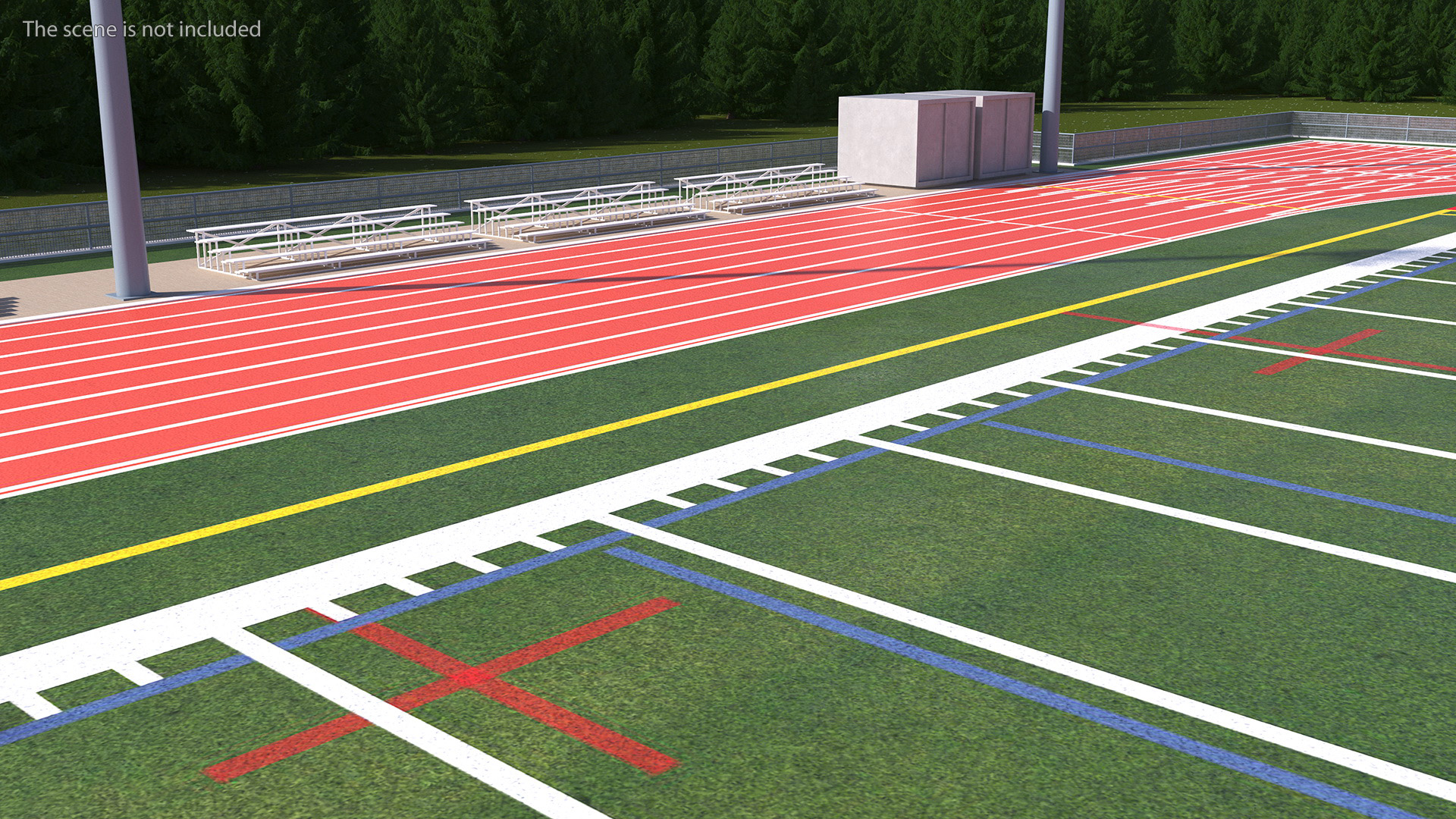 3D model Athletic Running Track Stadium