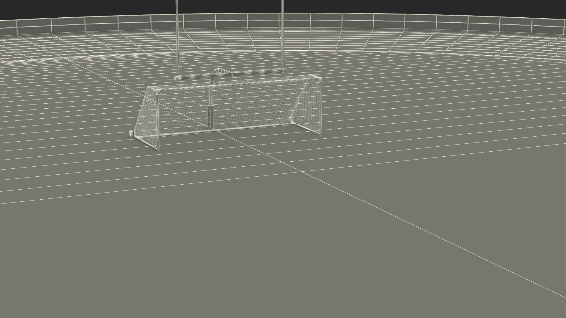 3D model Athletic Running Track Stadium