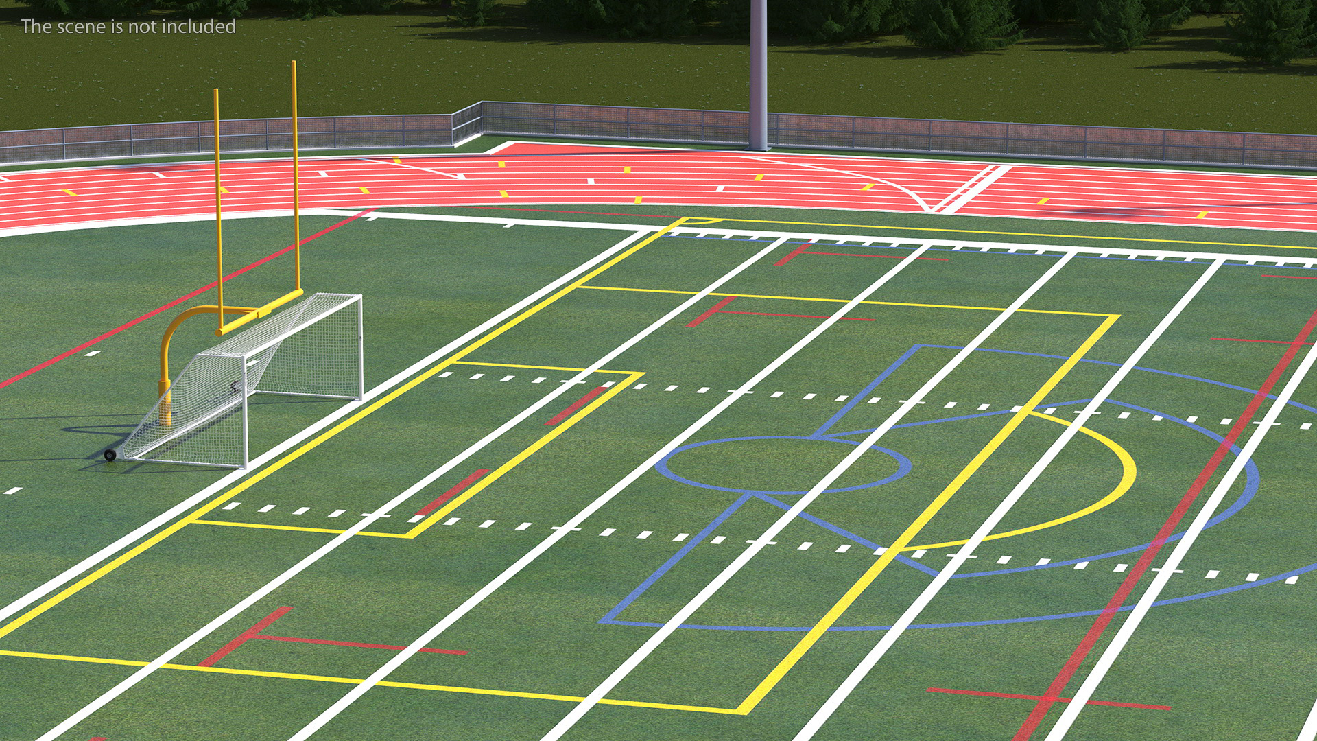 3D model Athletic Running Track Stadium
