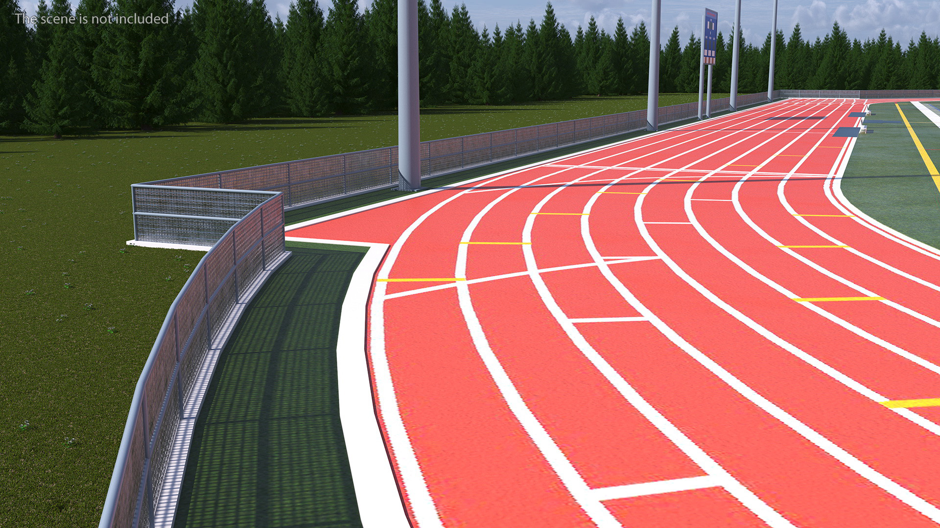 3D model Athletic Running Track Stadium