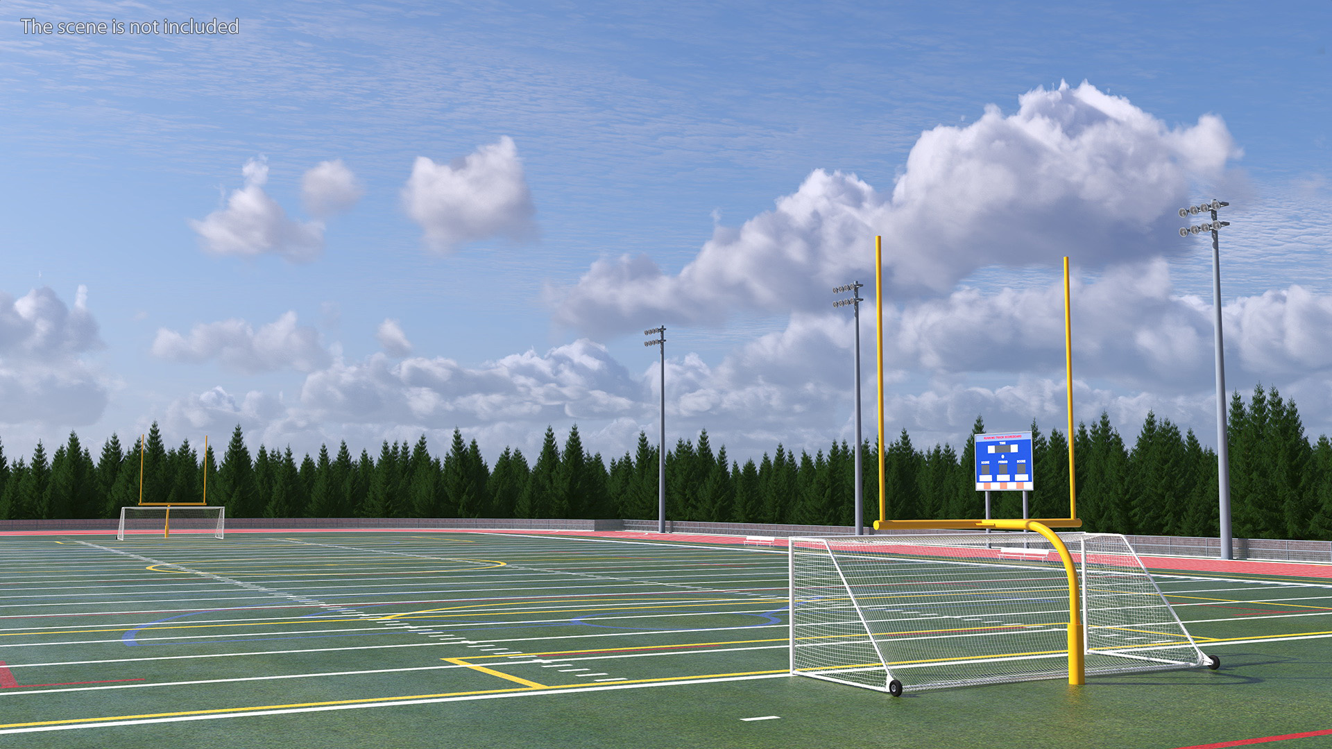 3D model Athletic Running Track Stadium