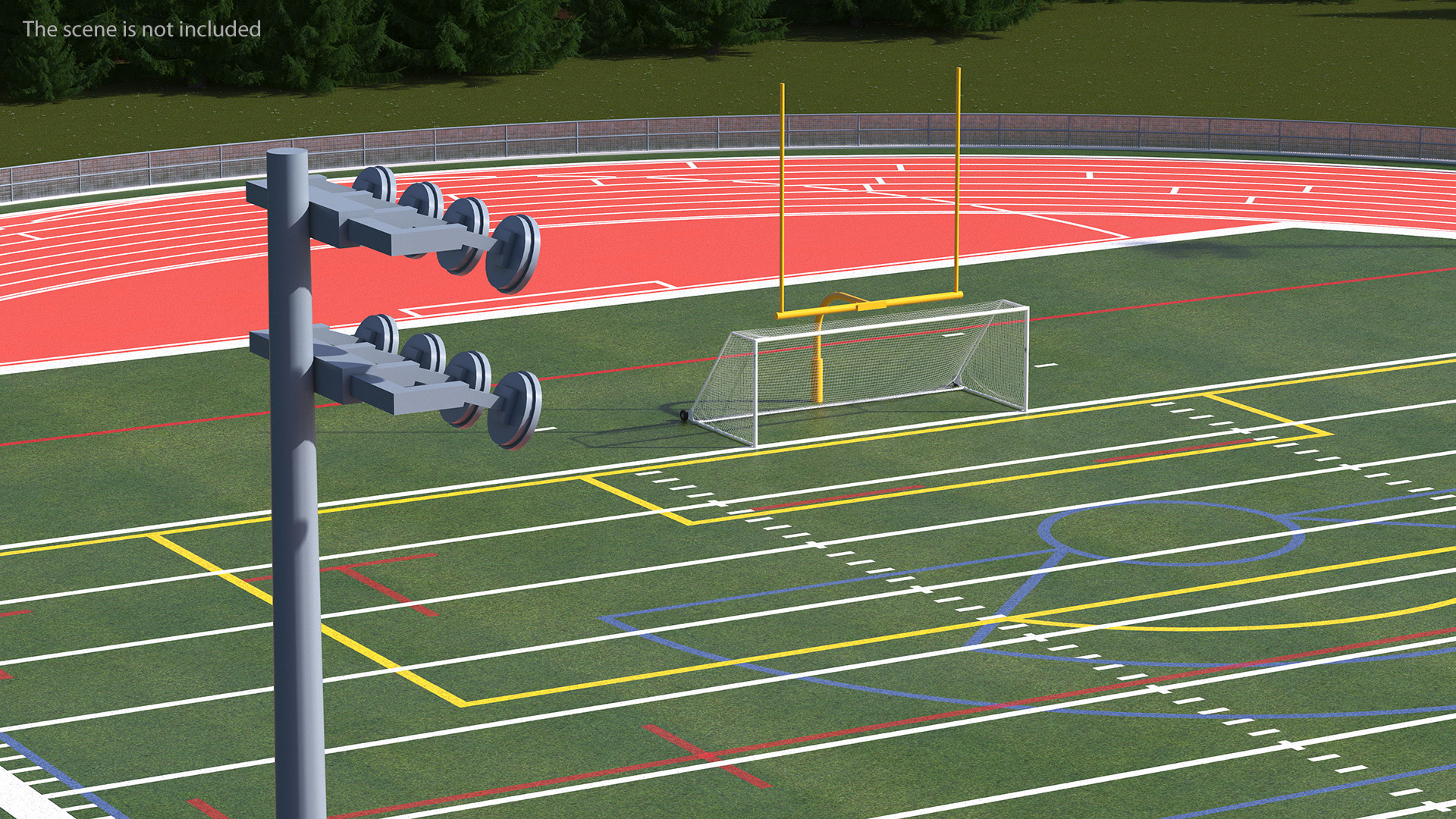 3D model Athletic Running Track Stadium