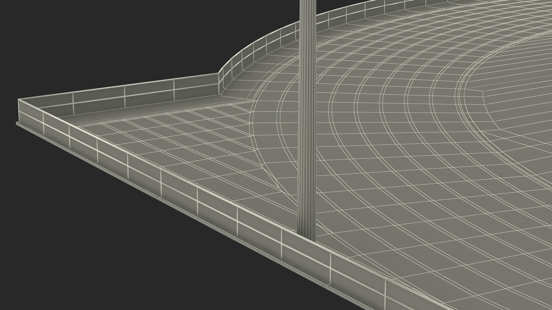 3D model Athletic Running Track Stadium