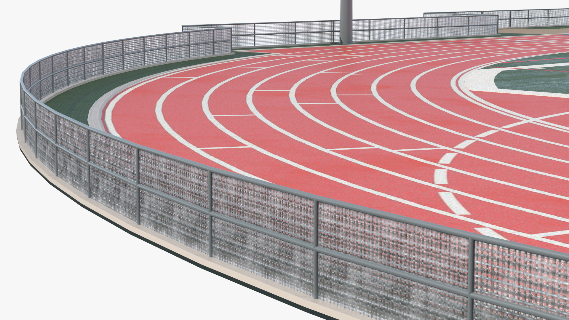 3D model Athletic Running Track Stadium