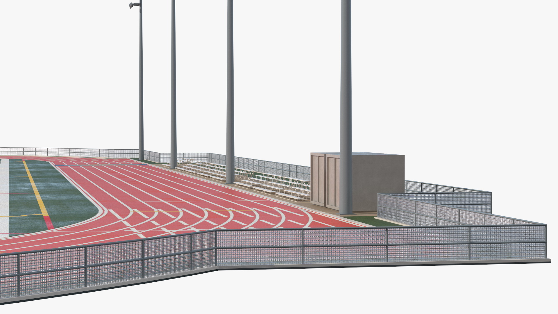 3D model Athletic Running Track Stadium