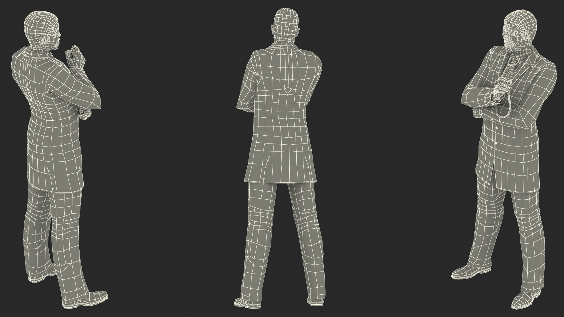 African American Man wearing Lab Coat 3D