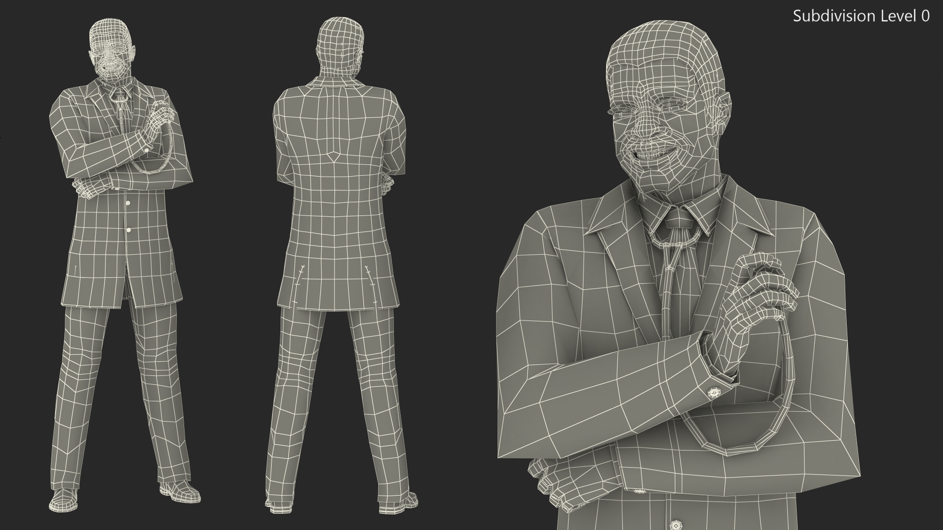 African American Man wearing Lab Coat 3D
