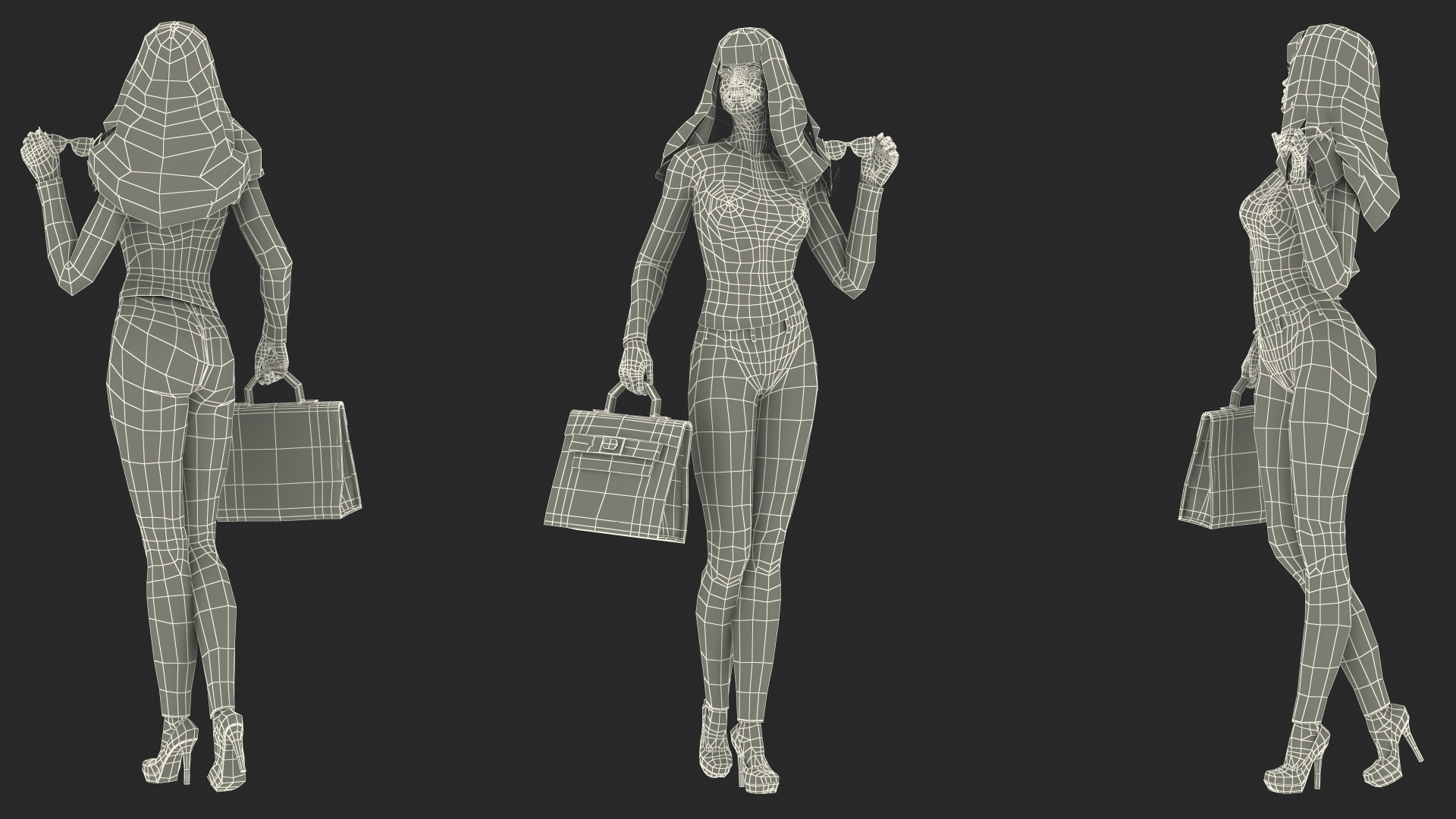 3D Fashionable Style Teenage Black Girl