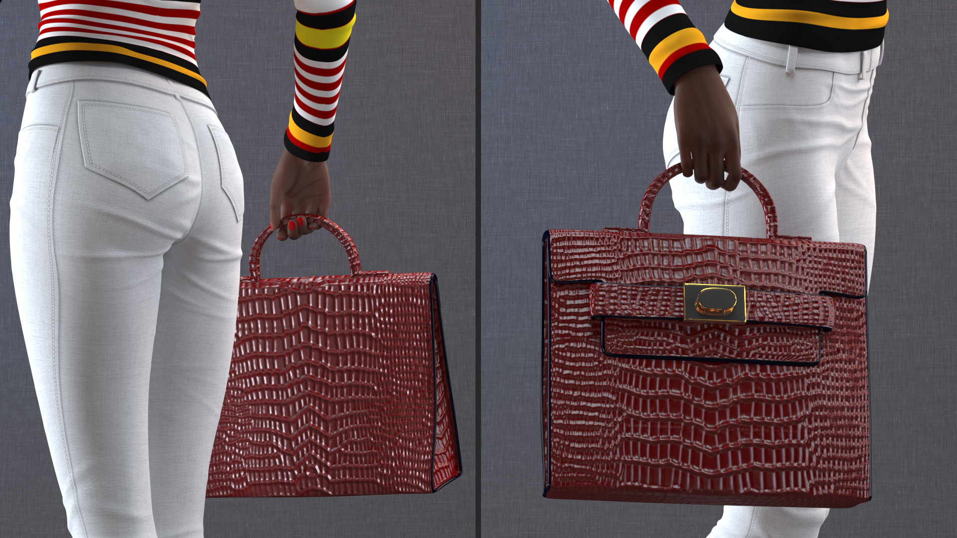 3D Fashionable Style Teenage Black Girl