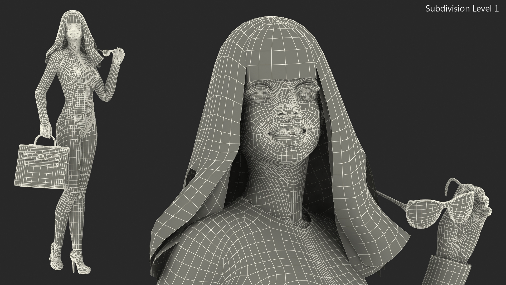 3D Fashionable Style Teenage Black Girl