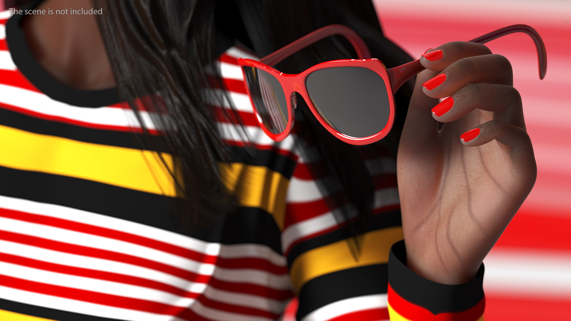 3D Fashionable Style Teenage Black Girl
