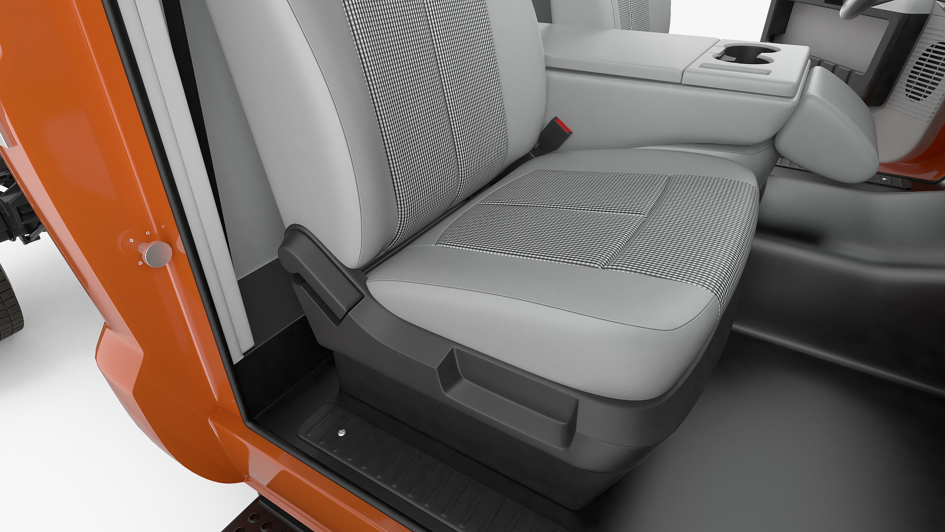 Crew Cab Chassis Truck Generic Rigged 3D