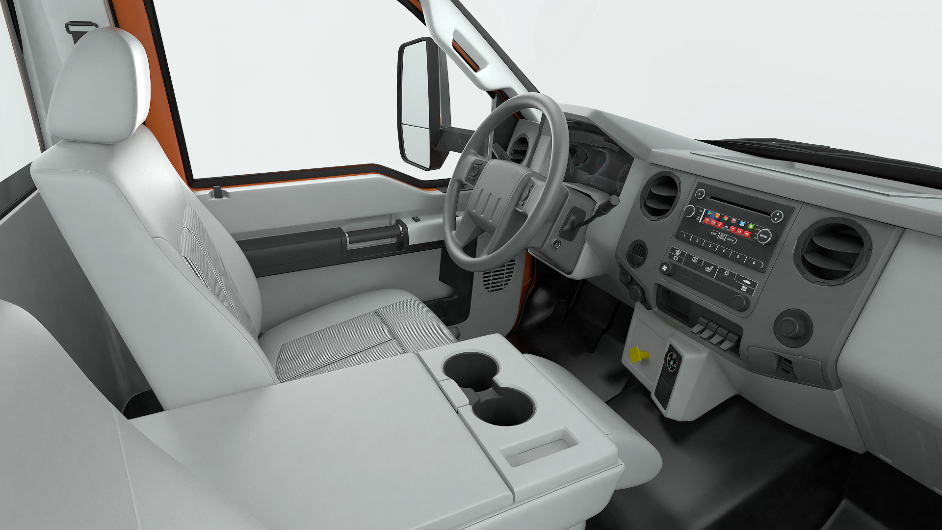 Crew Cab Chassis Truck Generic Rigged 3D