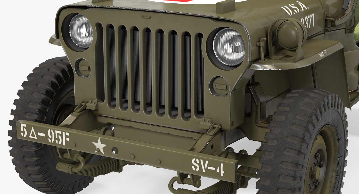 3D Jeep Willys 1944 Ambulance