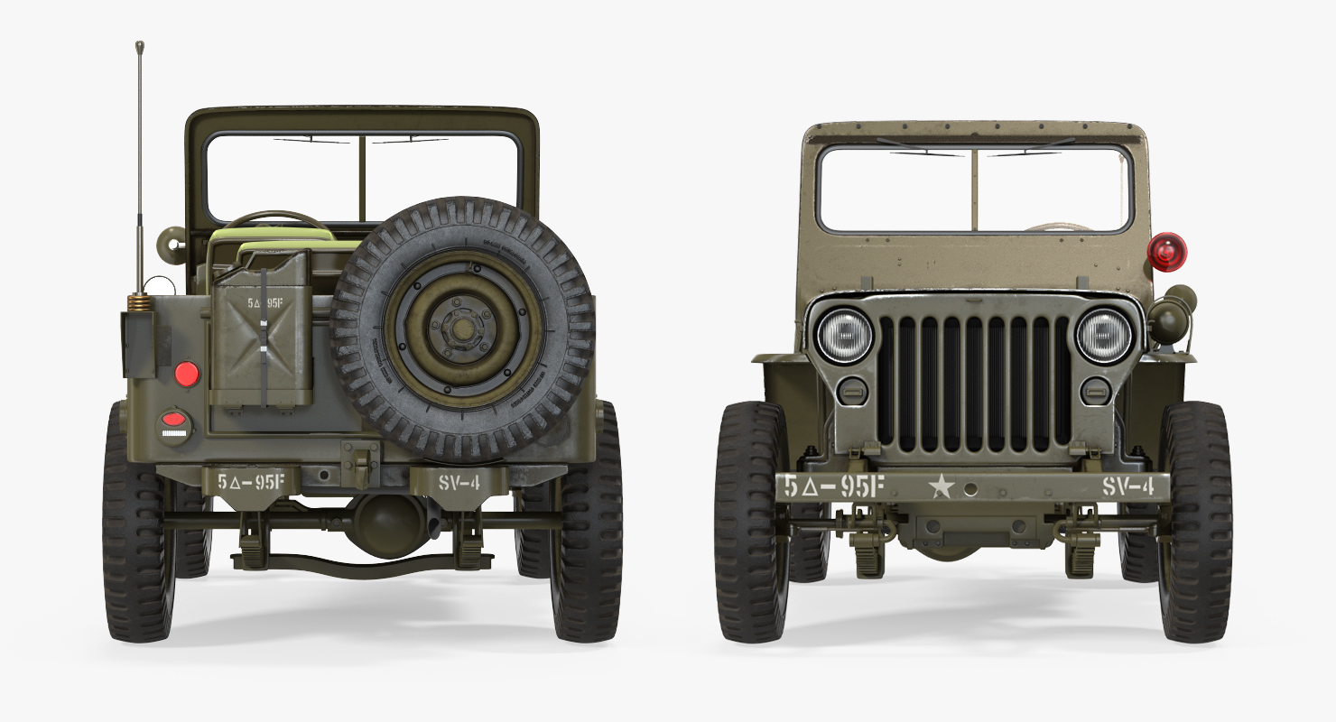 3D Jeep Willys 1944 Ambulance