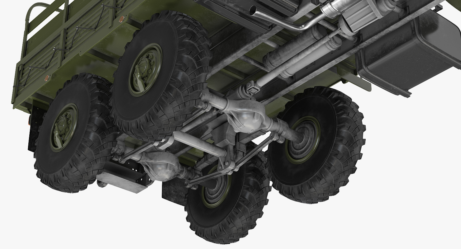 URAL 4320 Truck 6x6 Vehicle Rigged 3D model