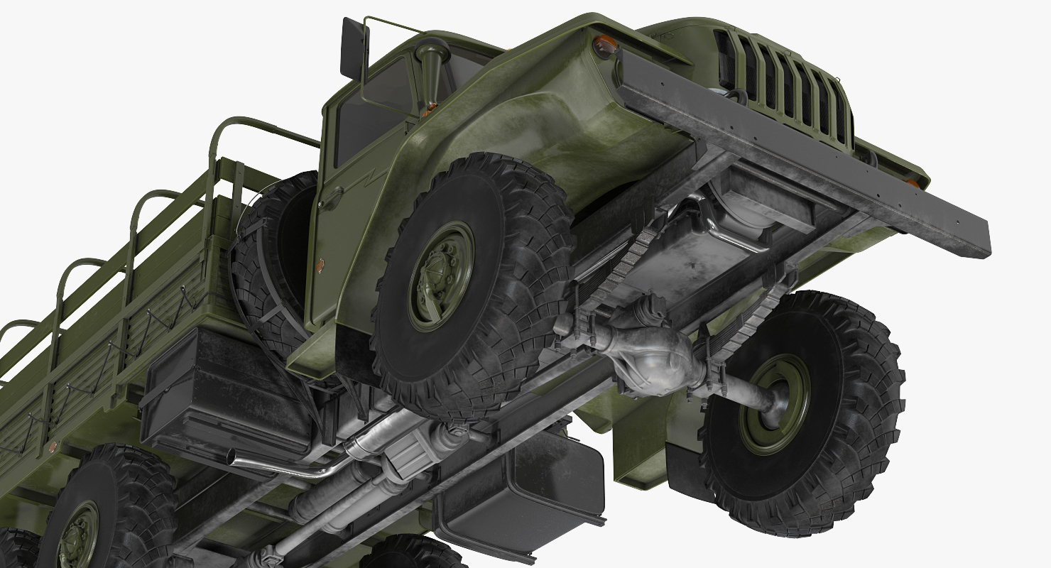 URAL 4320 Truck 6x6 Vehicle Rigged 3D model