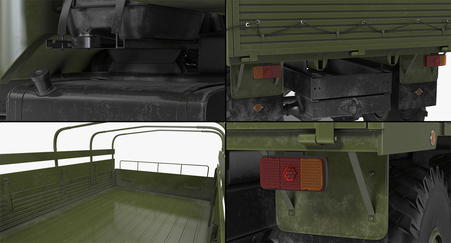 URAL 4320 Truck 6x6 Vehicle Rigged 3D model