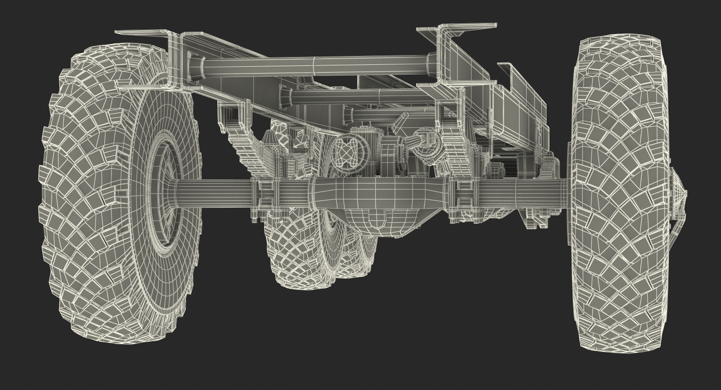URAL 4320 Truck 6x6 Vehicle Rigged 3D model