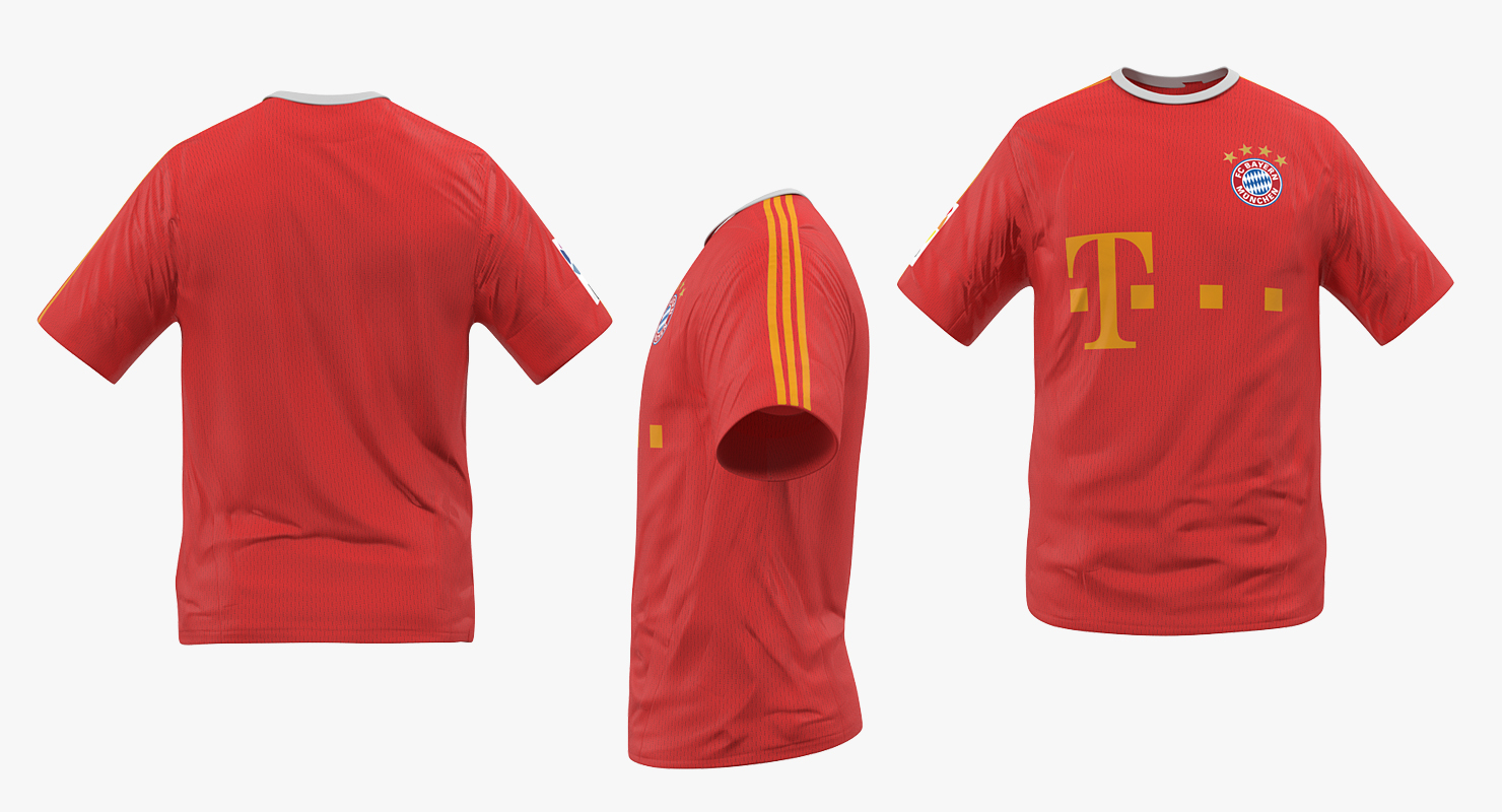 3D Soccer T Shirt Bayern 2 model