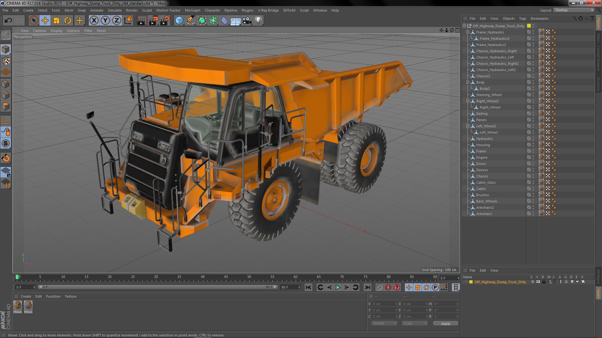 3D Off Highway Dump Truck Dirty model
