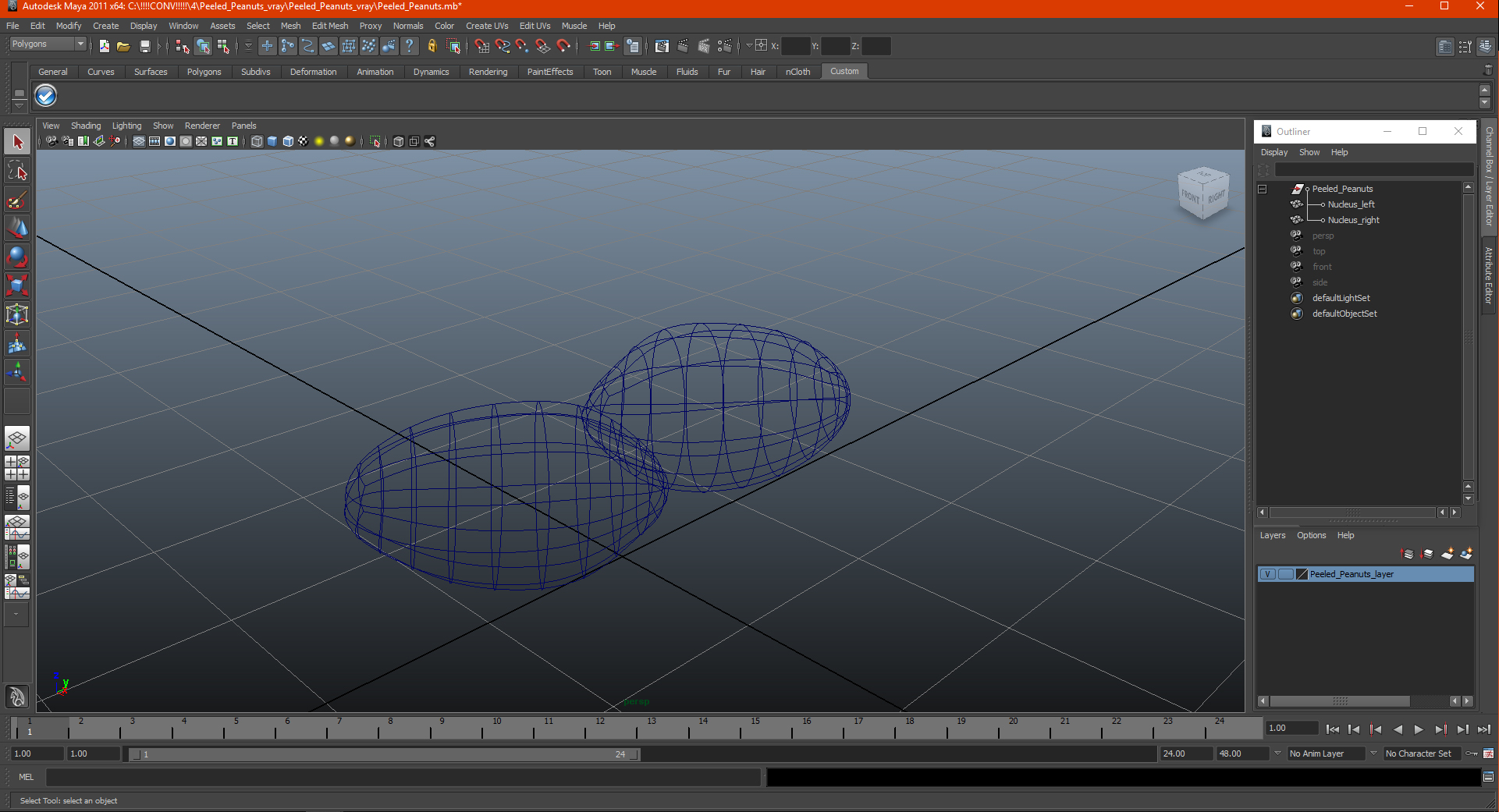 Peeled Peanuts 3D model