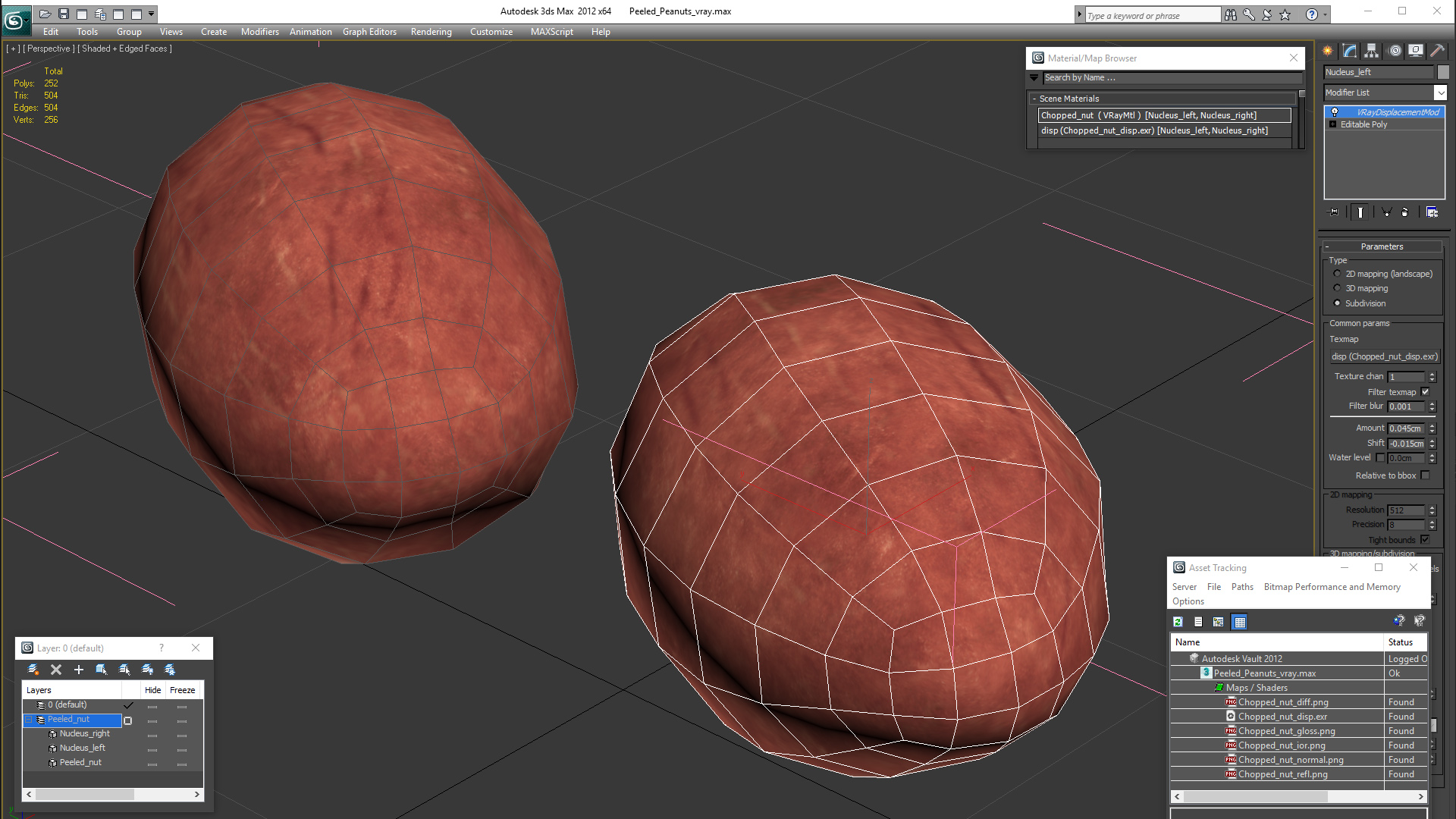 Peeled Peanuts 3D model