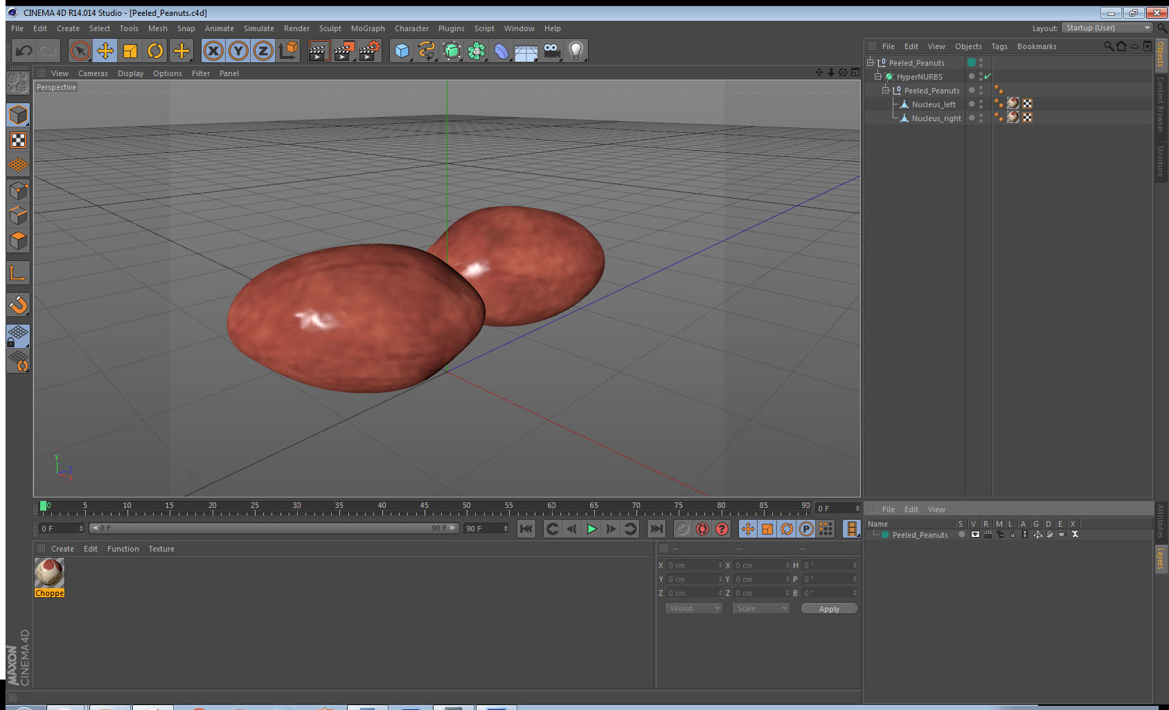 Peeled Peanuts 3D model