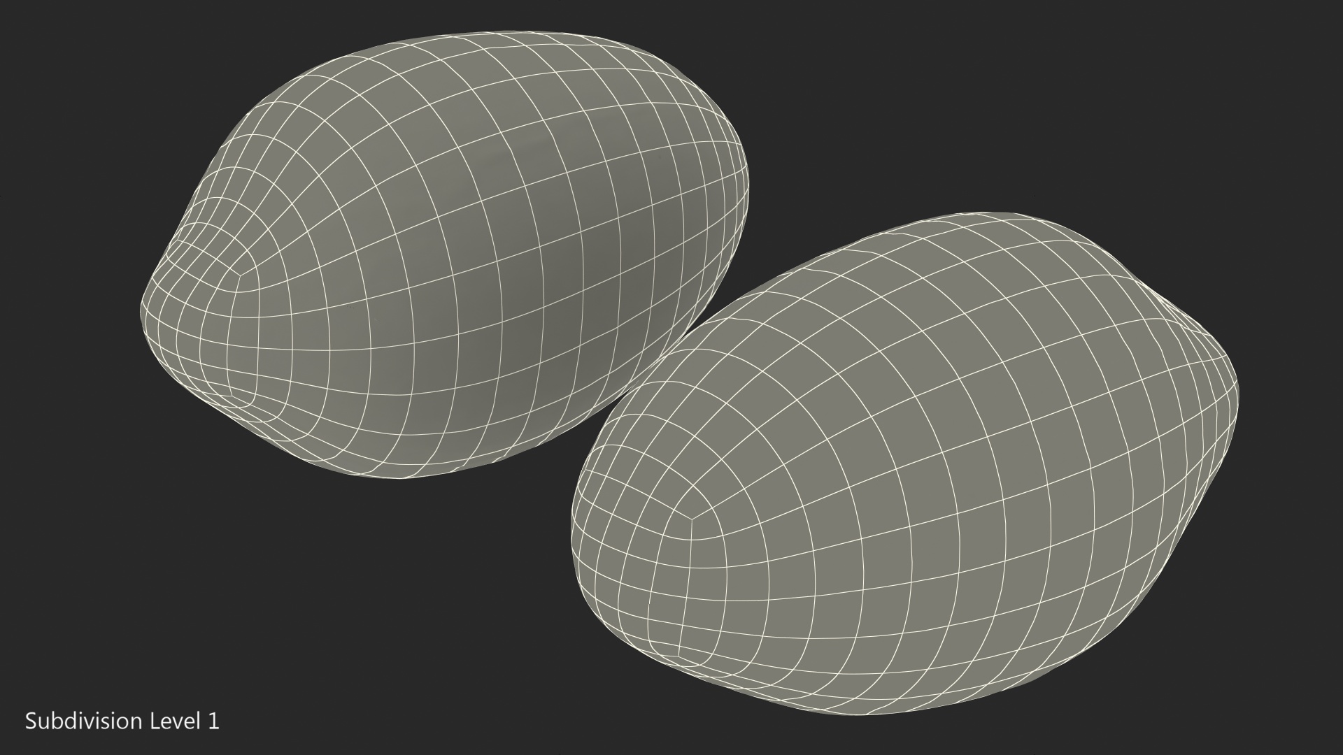 Peeled Peanuts 3D model