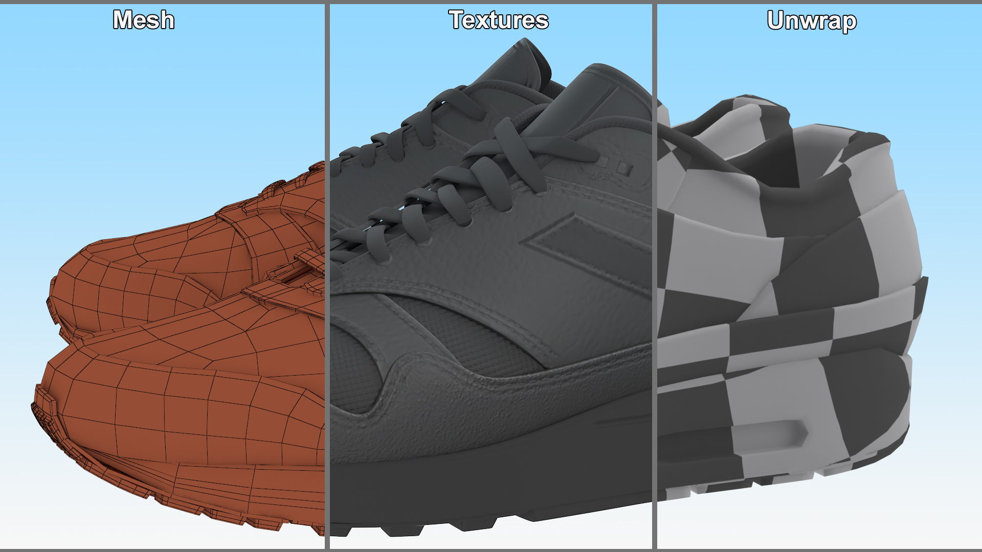 Black Sneakers 3D model