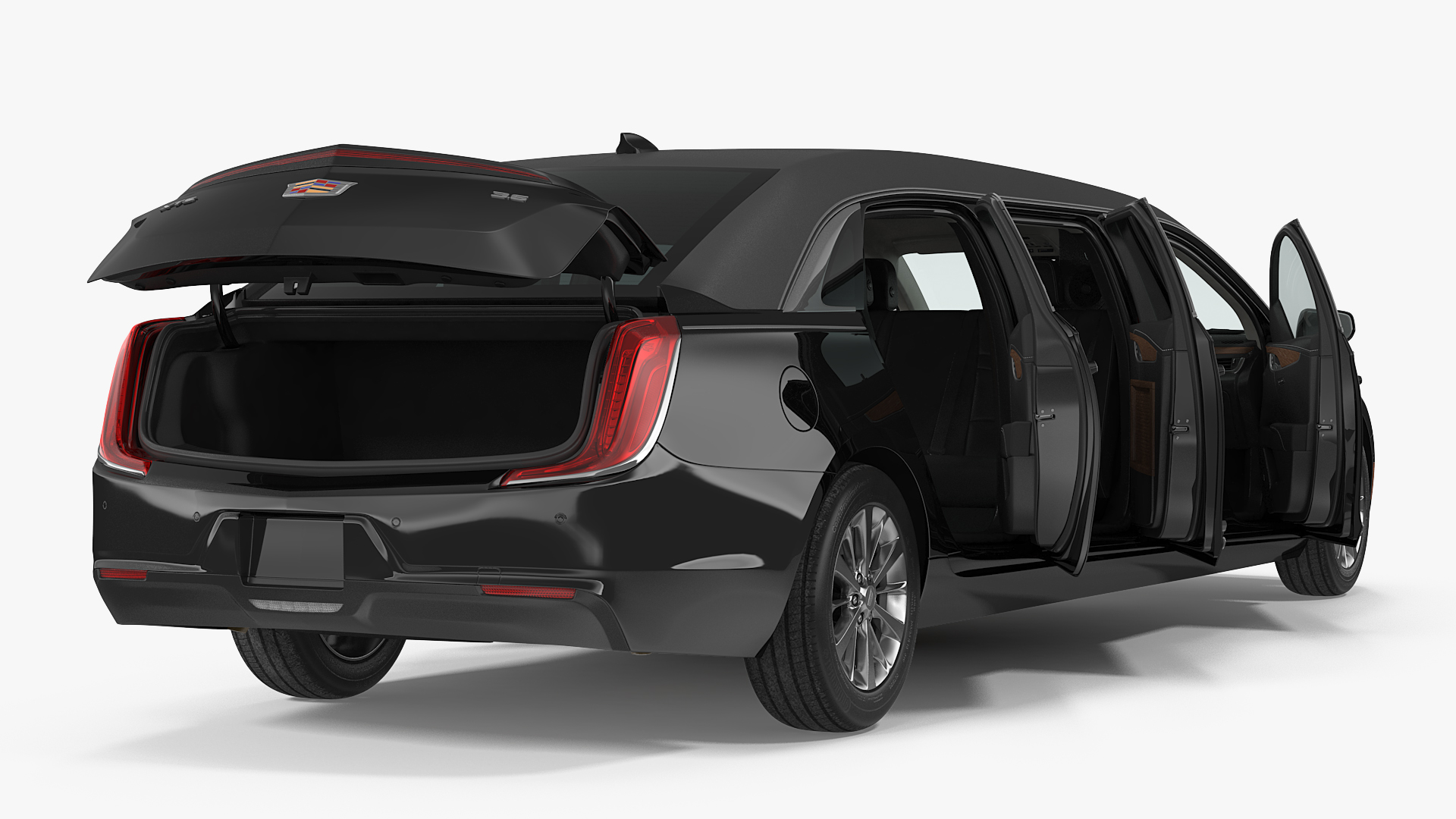 Cadillac SS 70 Stretch Limousine Rigged 3D model