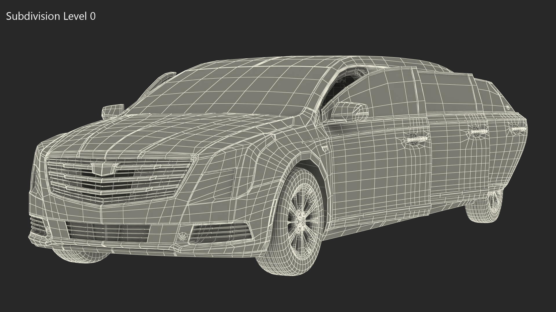 Cadillac SS 70 Stretch Limousine Rigged 3D model