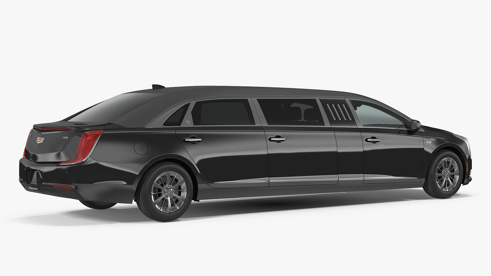 Cadillac SS 70 Stretch Limousine Rigged 3D model