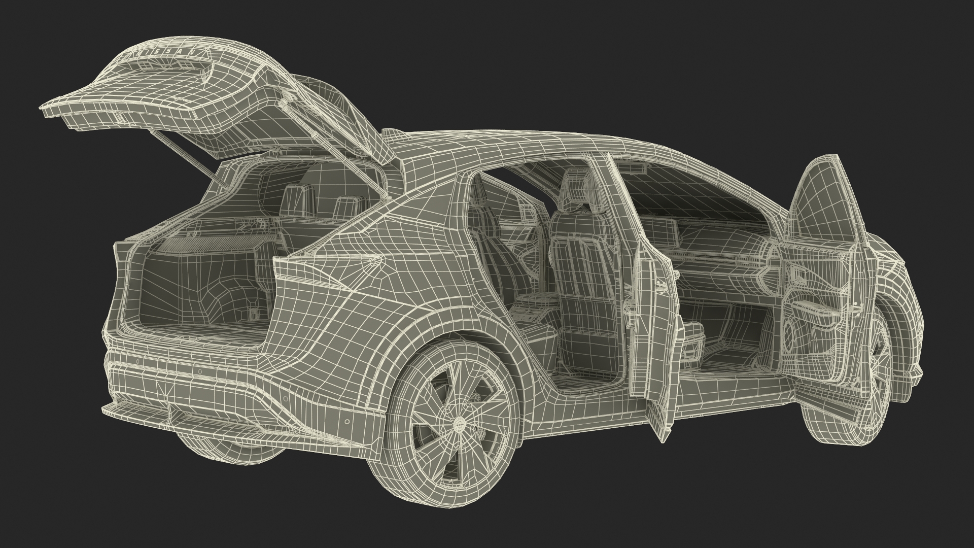 Nissan Ariya Rigged 3D model