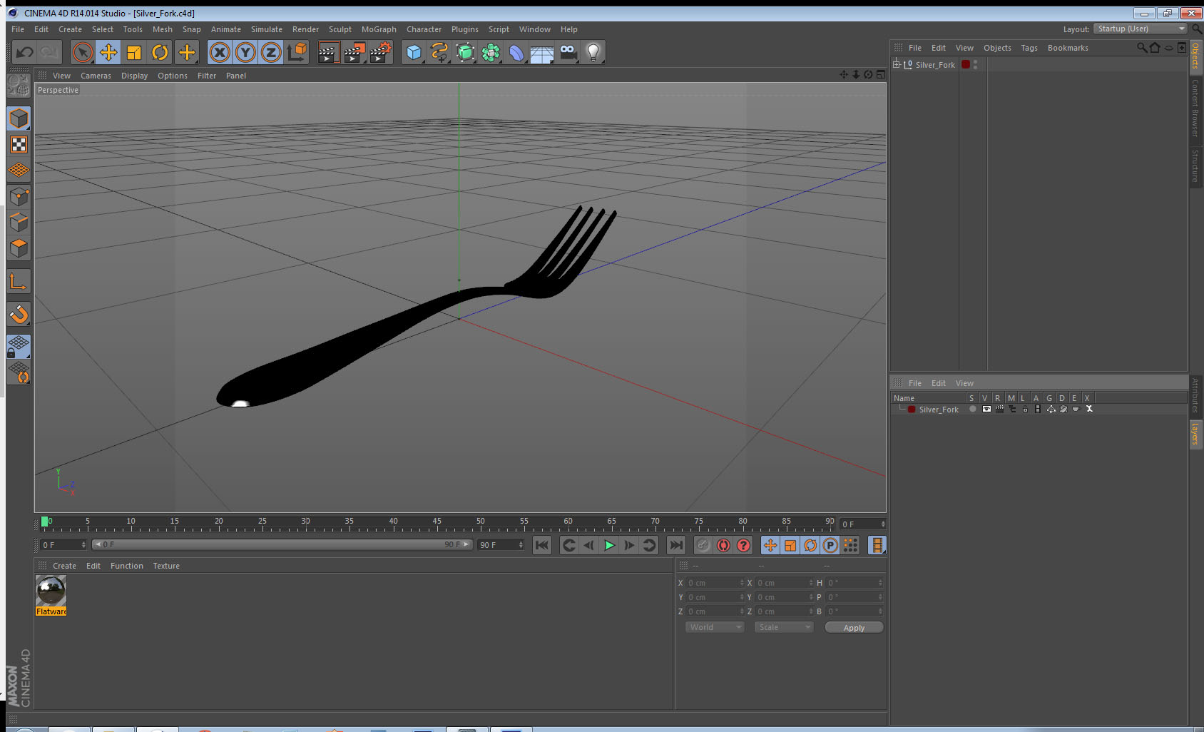 3D Silver Fork