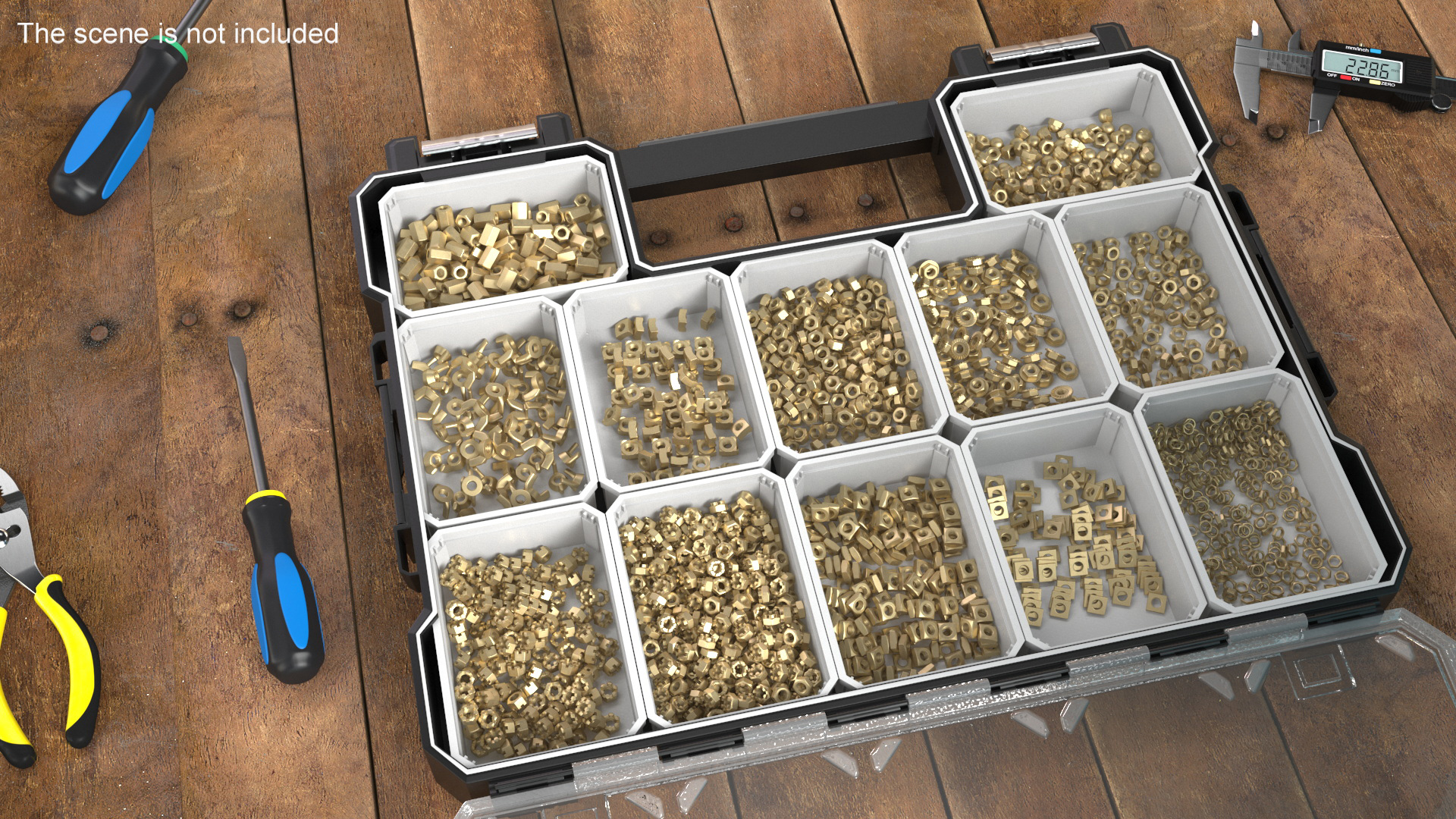 Brass Nuts Kit 3D model