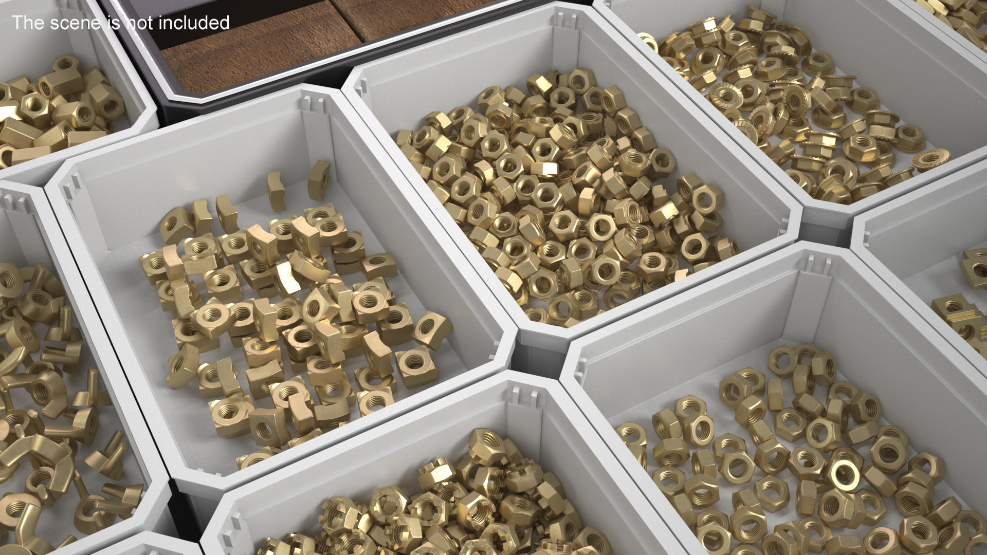 Brass Nuts Kit 3D model