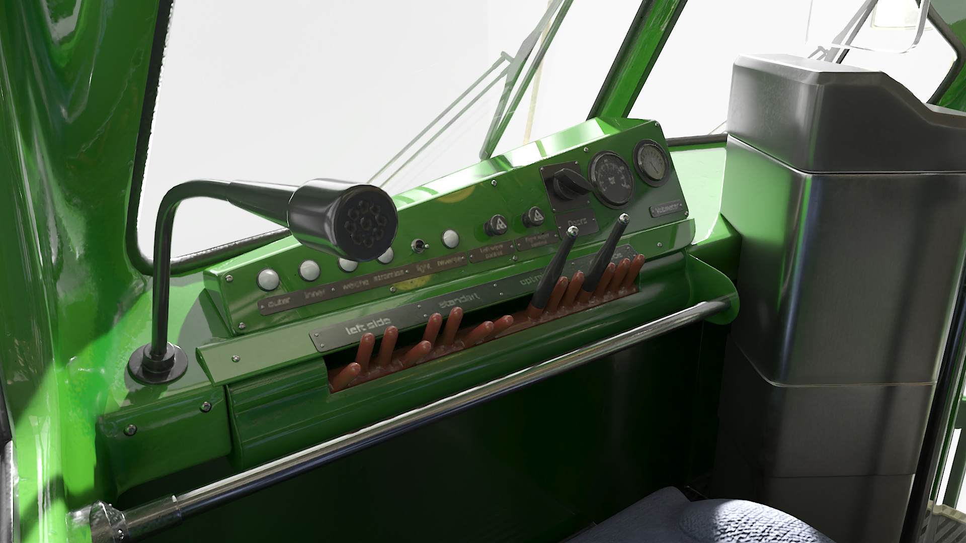 Classic Tram Green Beige 3D model