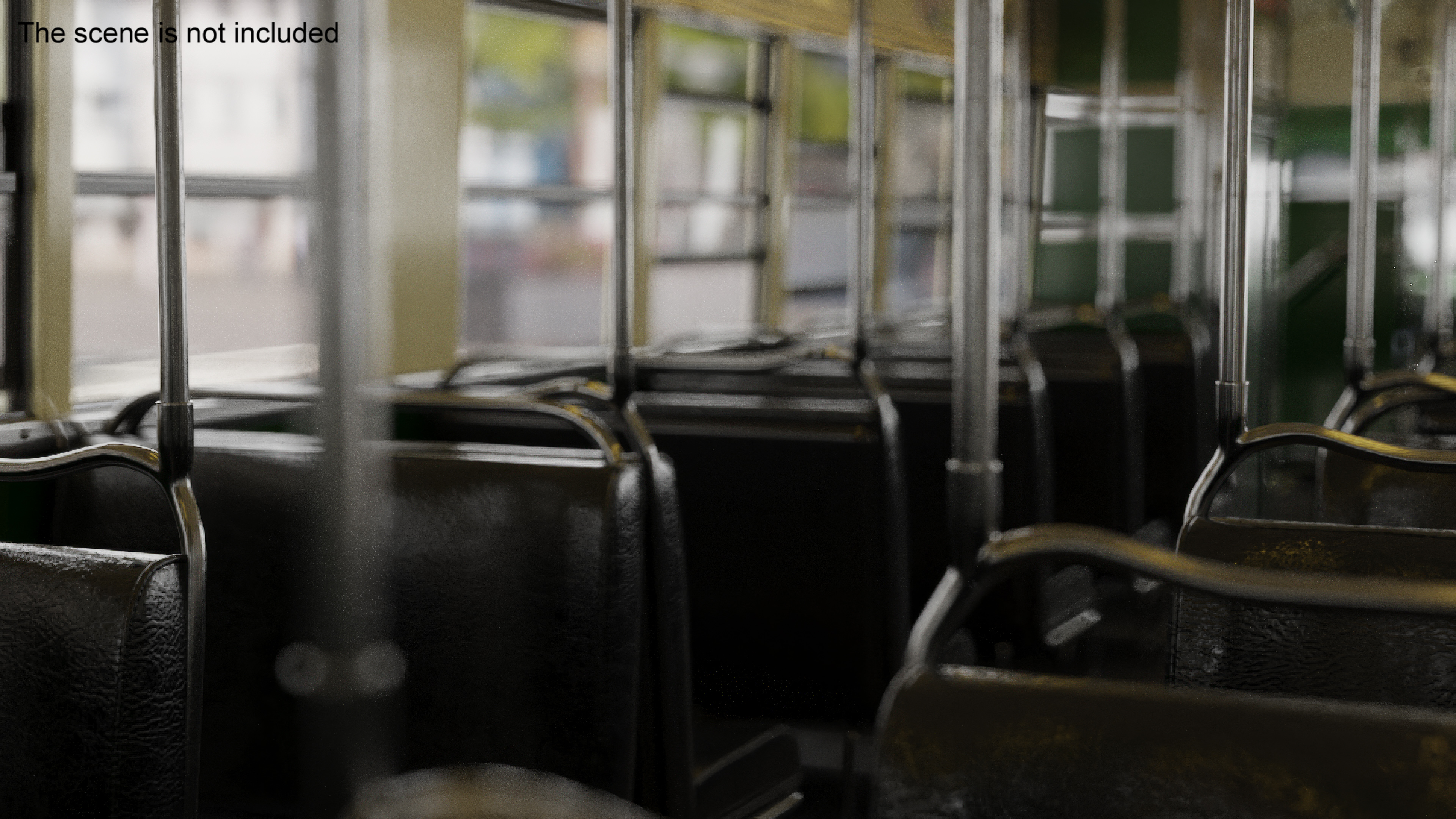 Classic Tram Green Beige 3D model