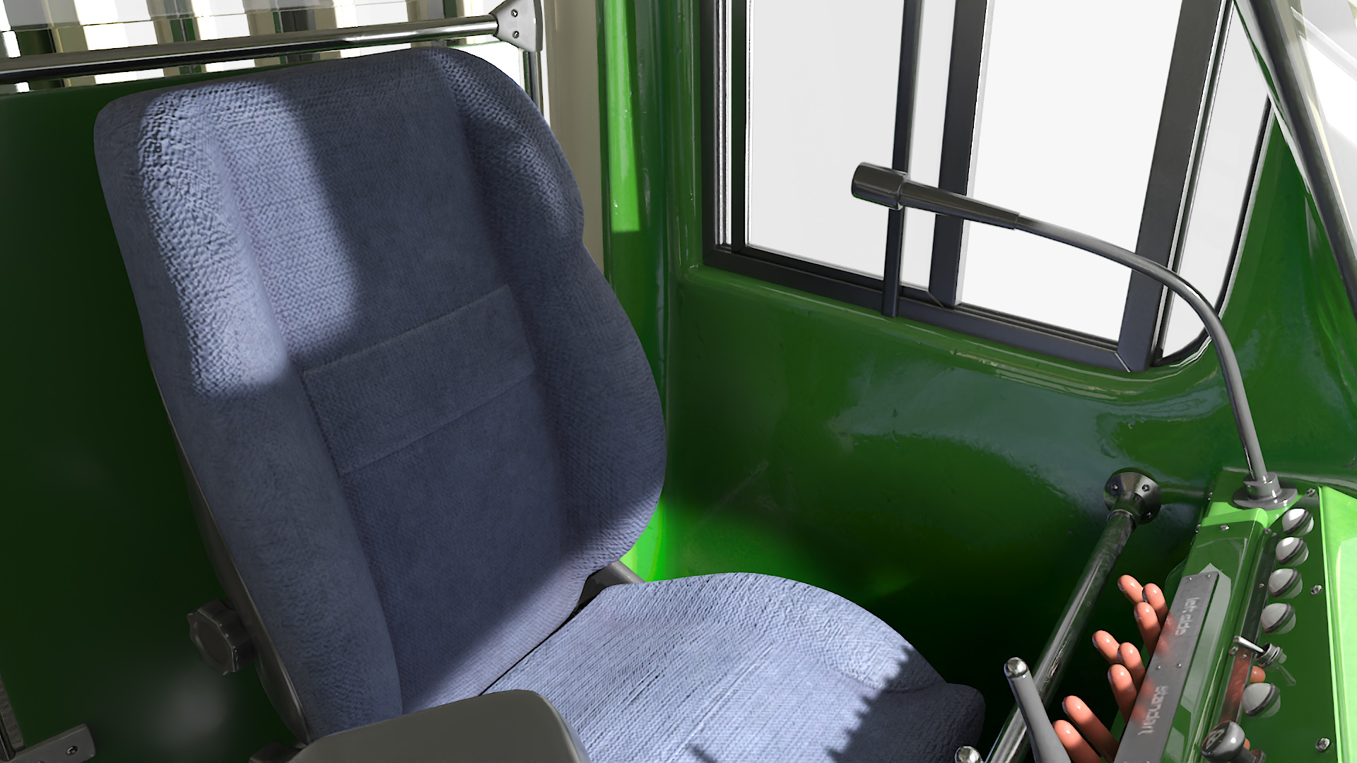 Classic Tram Green Beige 3D model