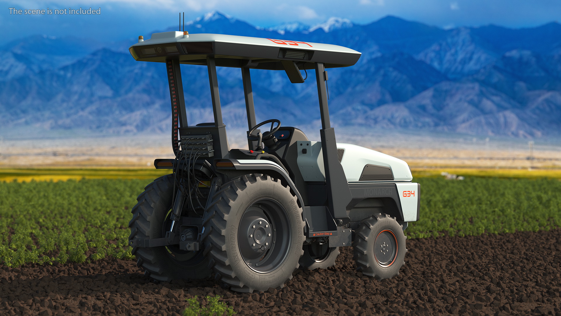 3D Monarch Self Driving Electric Tractor Dusty model