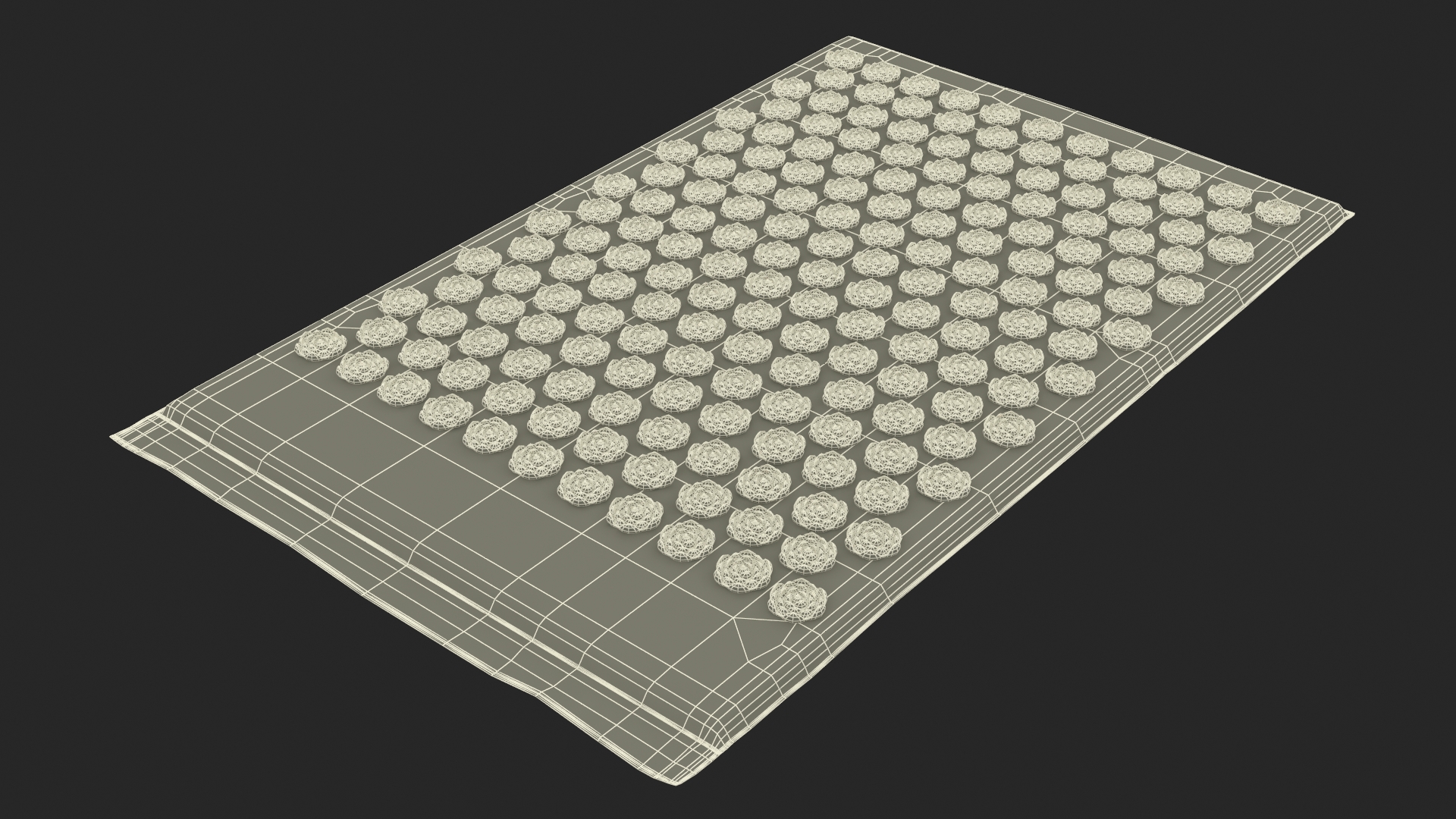 3D model Acupuncture Massage Mat Purple