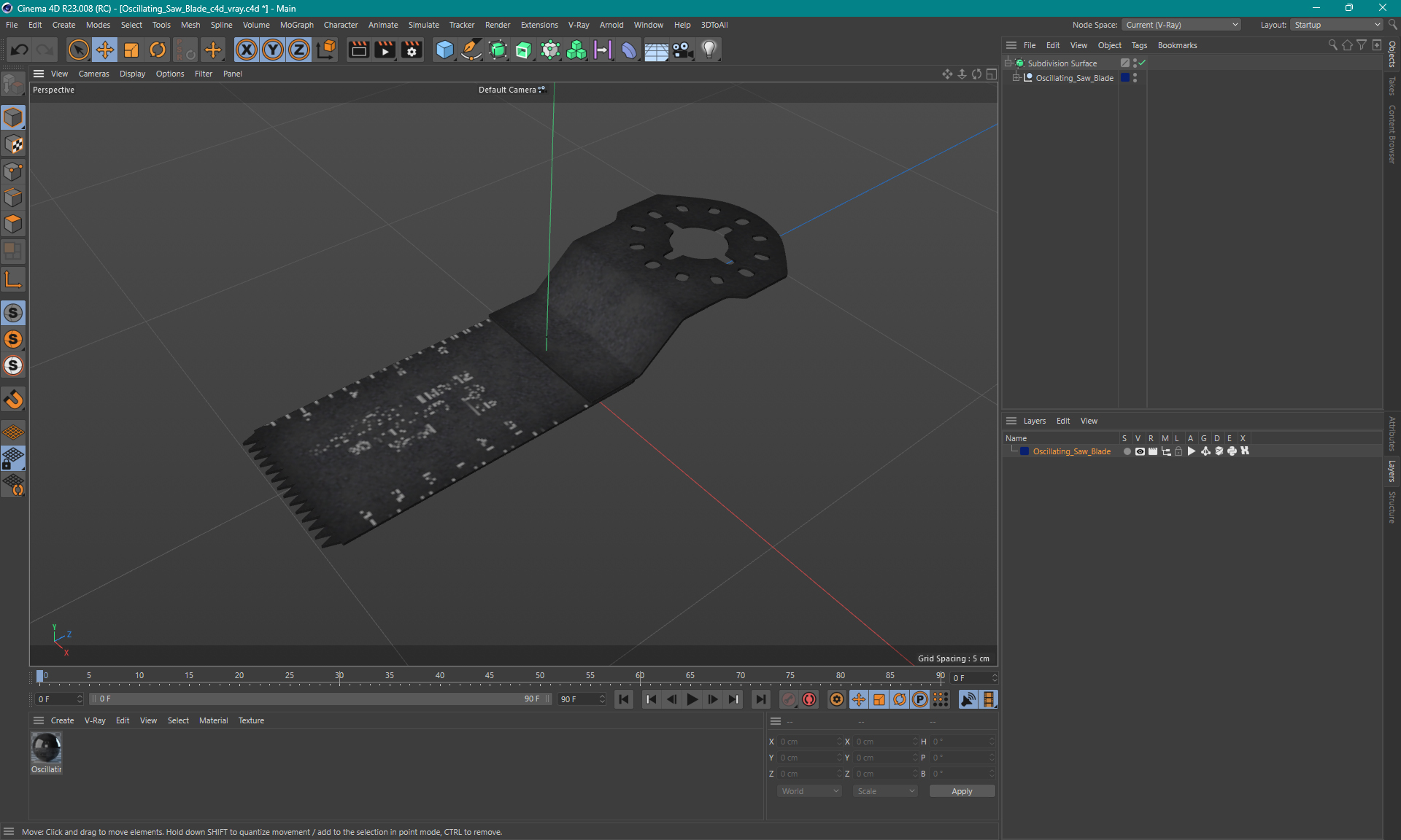 3D Oscillating Saw Blade