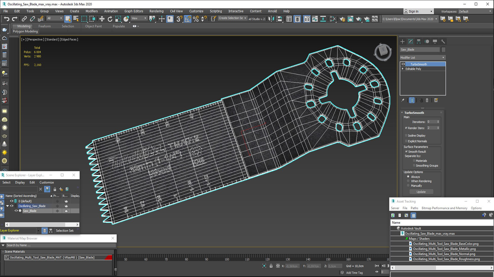 3D Oscillating Saw Blade