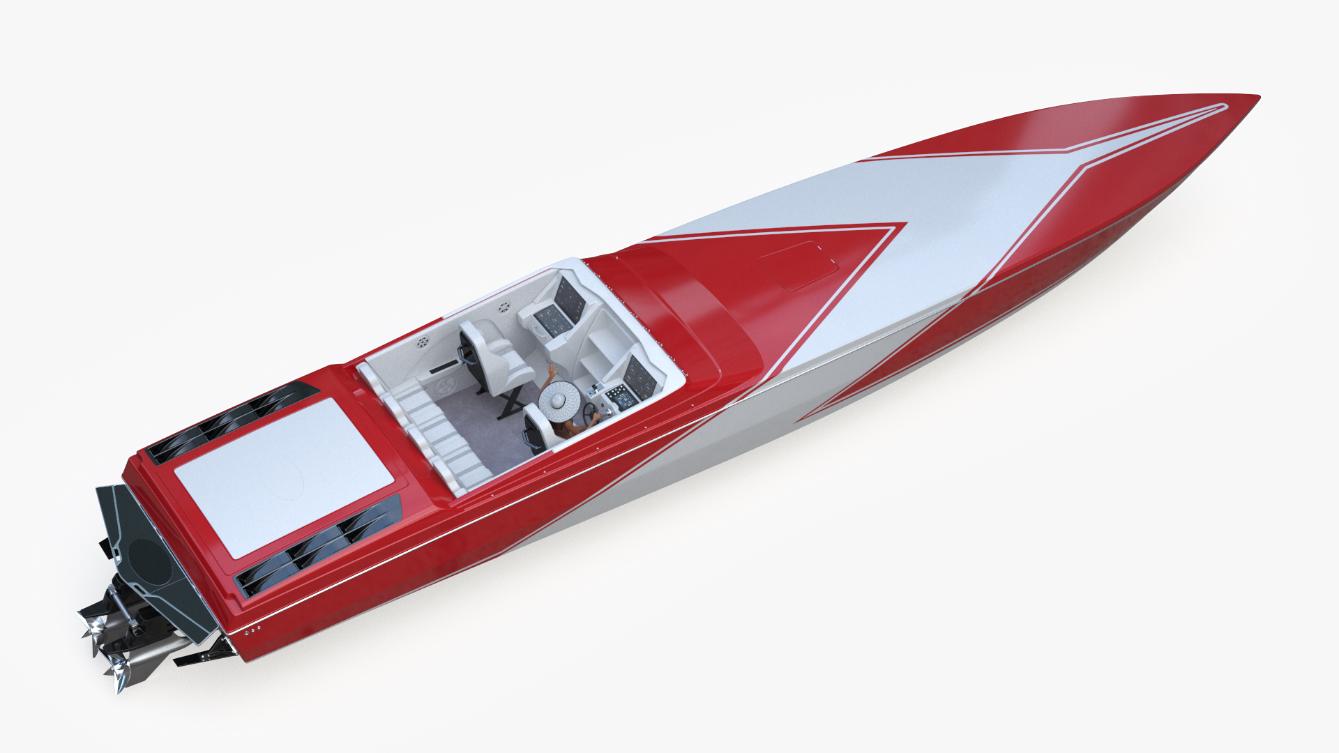 3D Yacht With Woman Beachwear