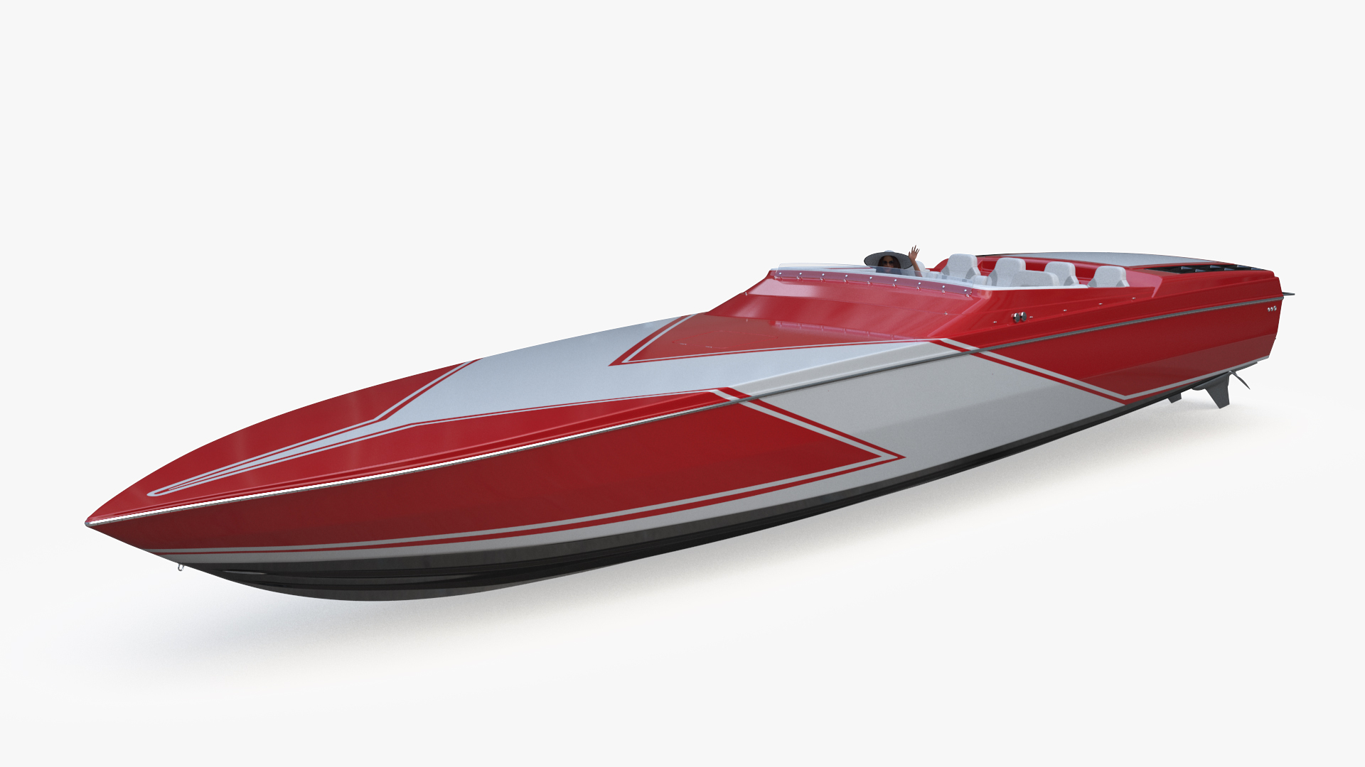 3D Yacht With Woman Beachwear