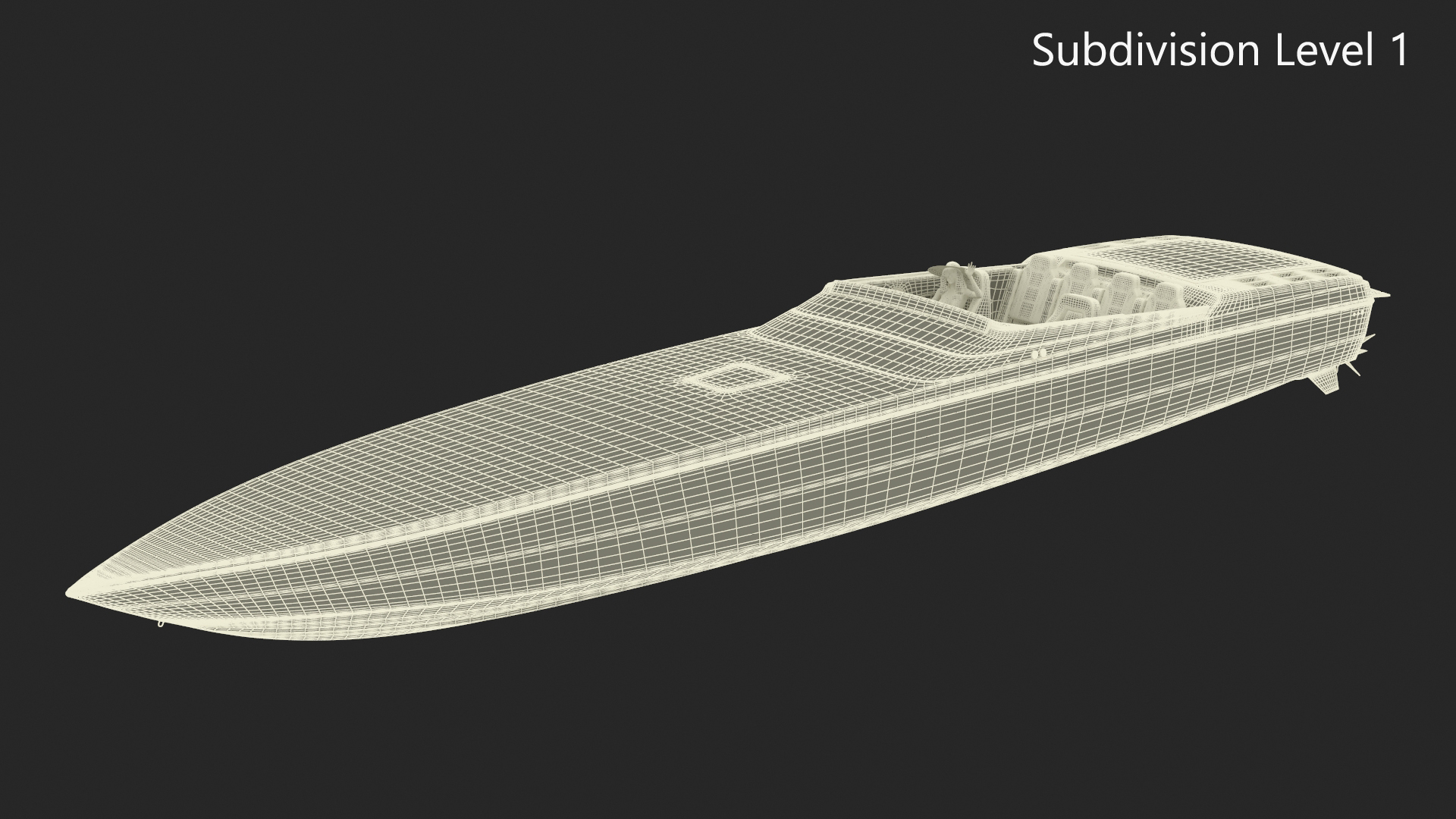 3D Yacht With Woman Beachwear