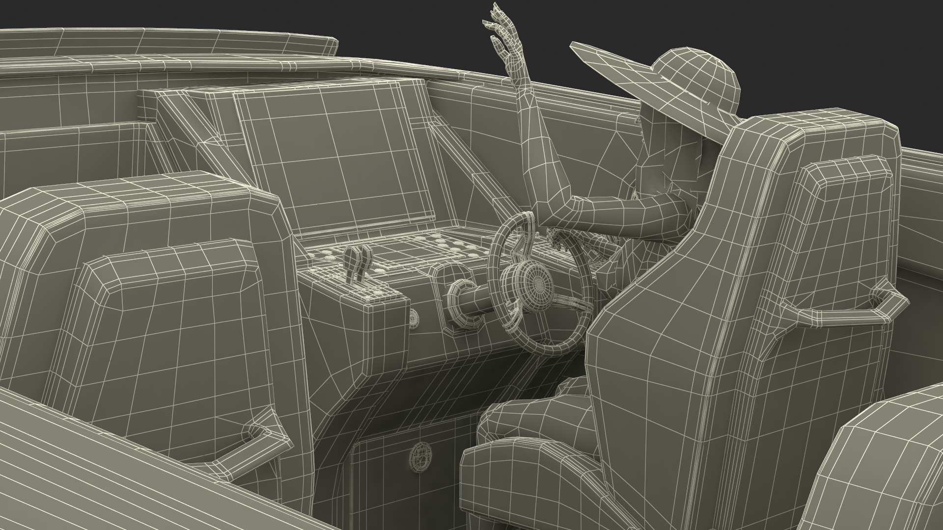 3D Yacht With Woman Beachwear