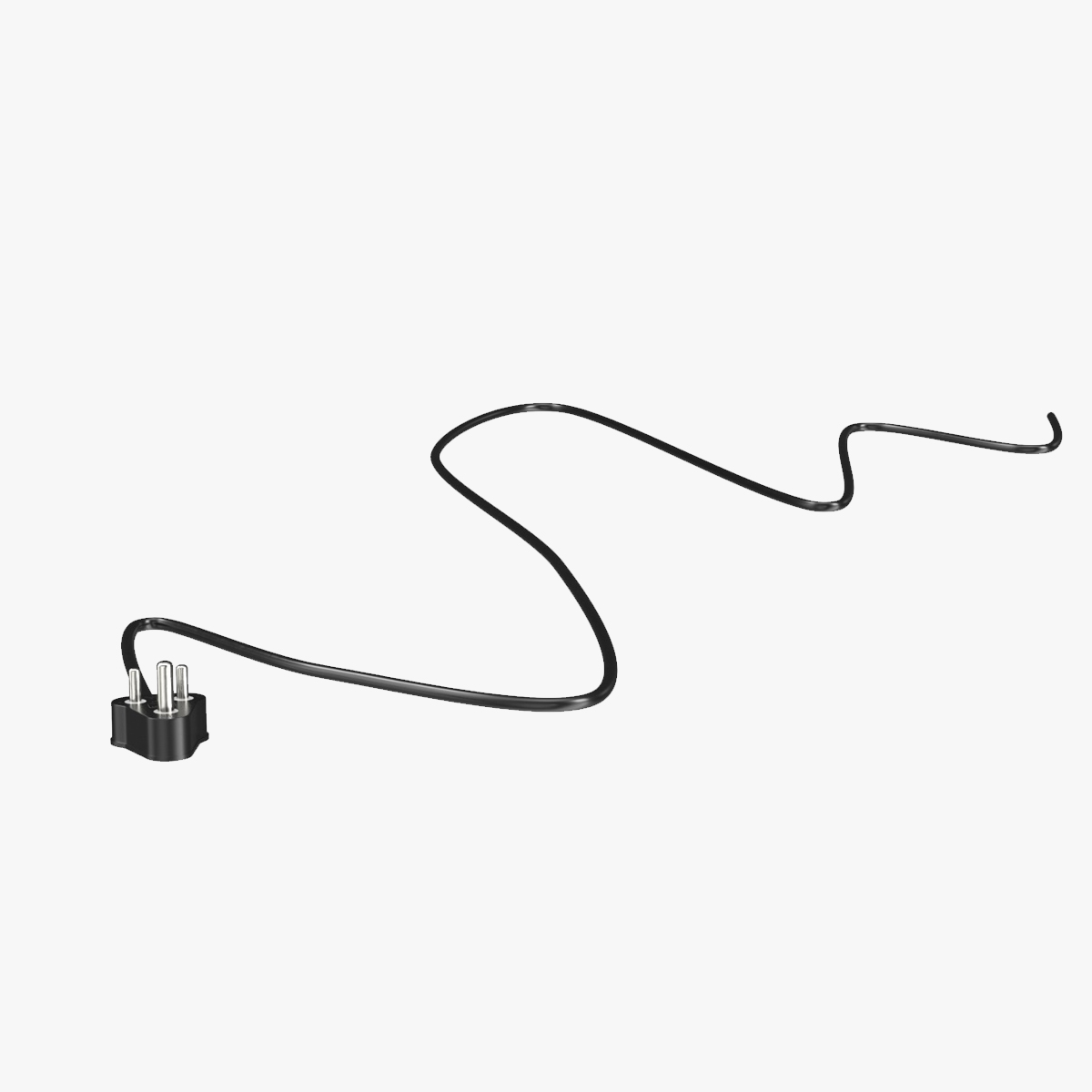 3D model Type D Electric Plug Grounded Rigged for Maya