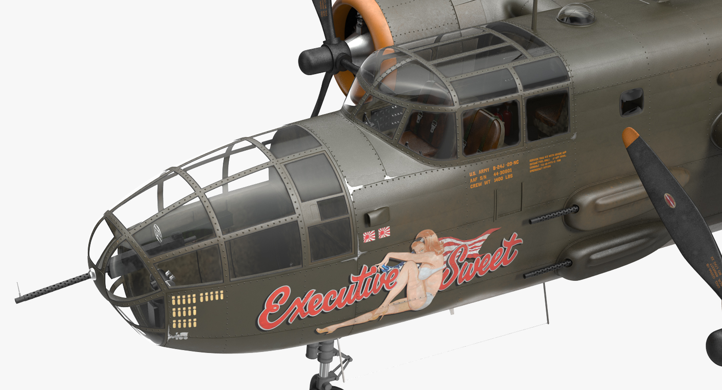 B 25 Mitchell US Medium Bomber Rigged 3D